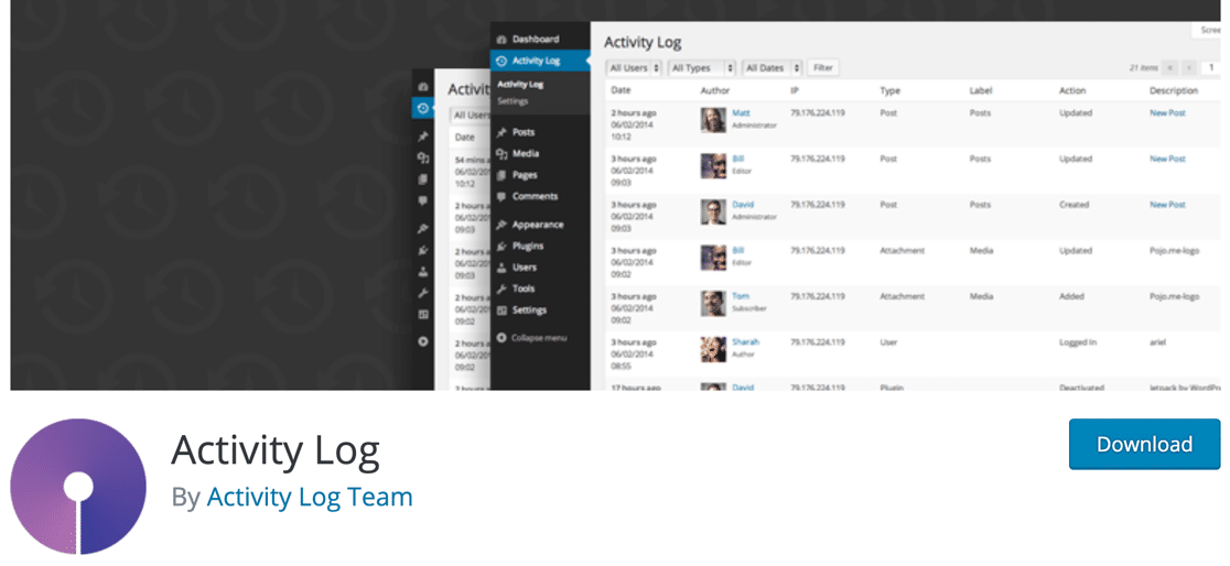 Aryo Activity Log WordPress User Tracking Plugin
