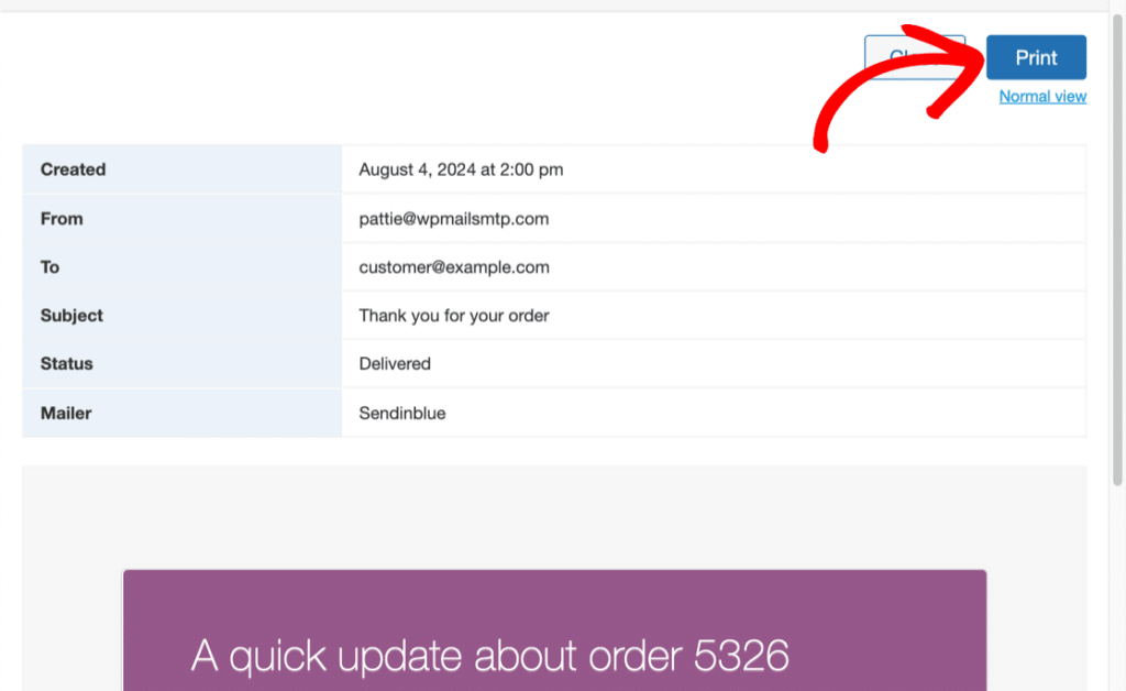 woocommerce print email option - WP Mail SMTP woocommerce print email option