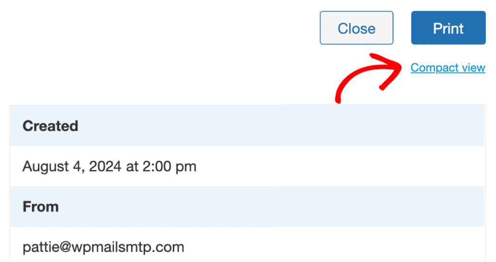 wp mail smtp email log compact view - WP Mail SMTP