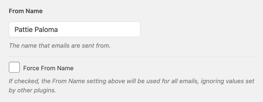 Adjust From Name in WP Mail SMTP settings