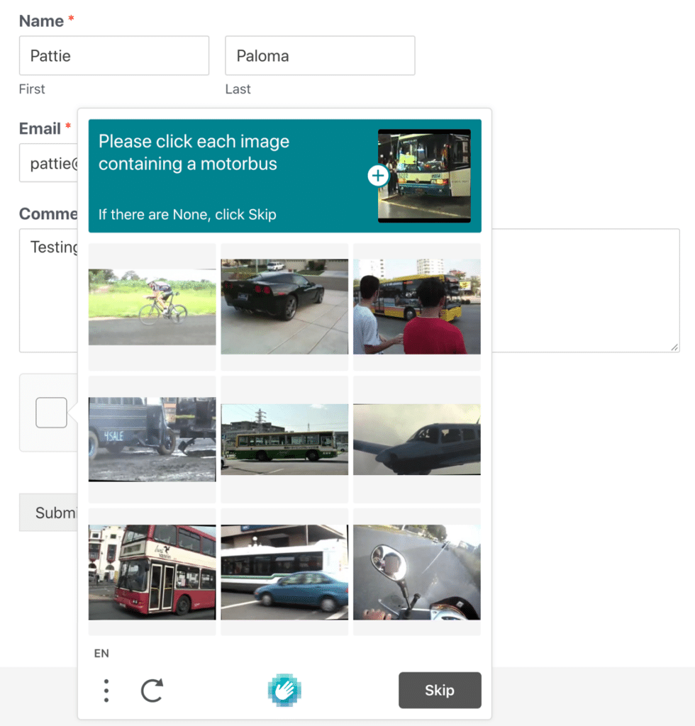 hCaptcha on WordPress form with WPForms - WP Mail SMTP hCaptcha on WordPress form with WPForms