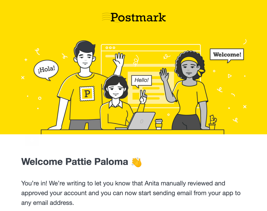 Postmark account approved
