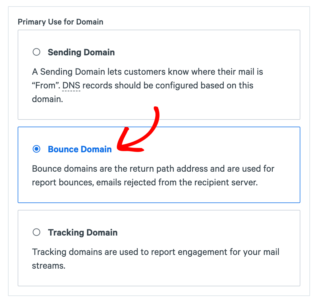 Adding a bounce domain in SparkPost