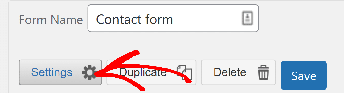 vfb form settings