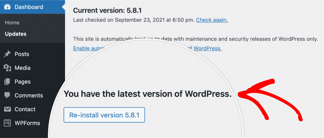 Latest version of WordPress