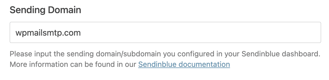 Adding your Sendinblue sending domain in the Setup Wizard