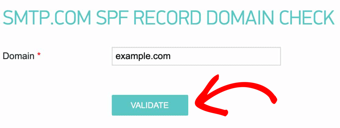 Check SPF records for domain
