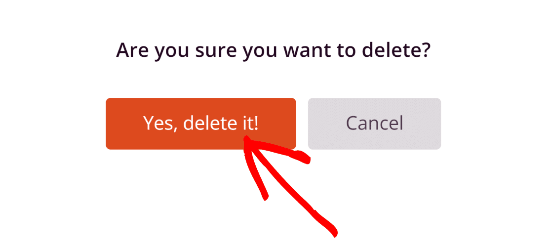 Delete confirmation