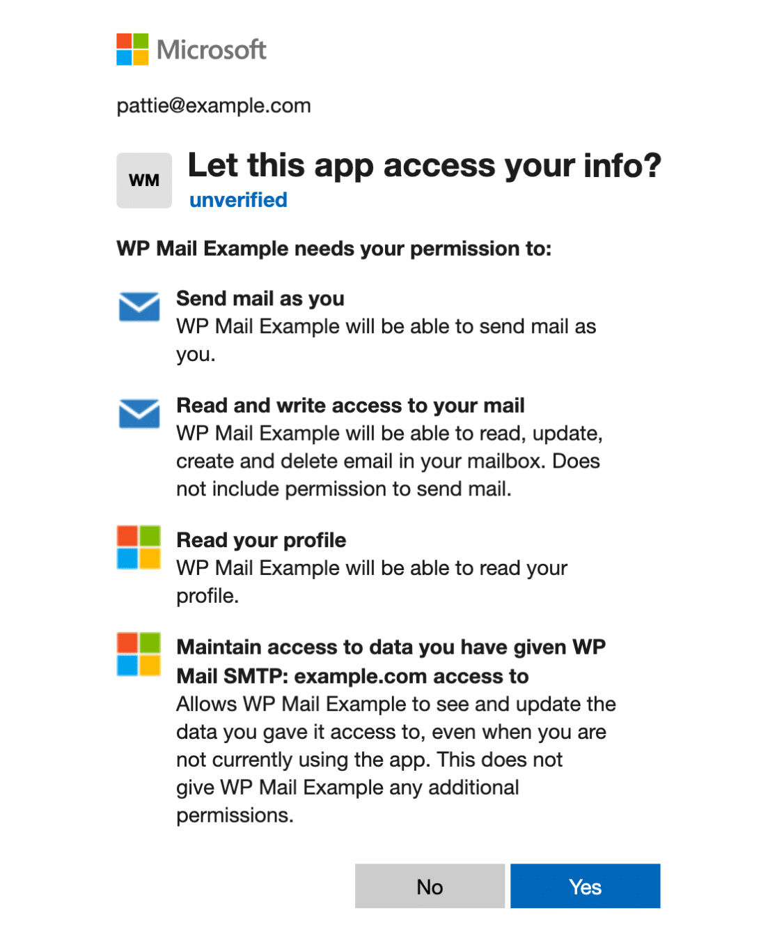 Microsoft permissions request form