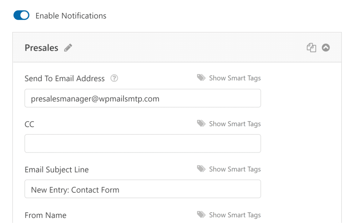 Conditional logic notification