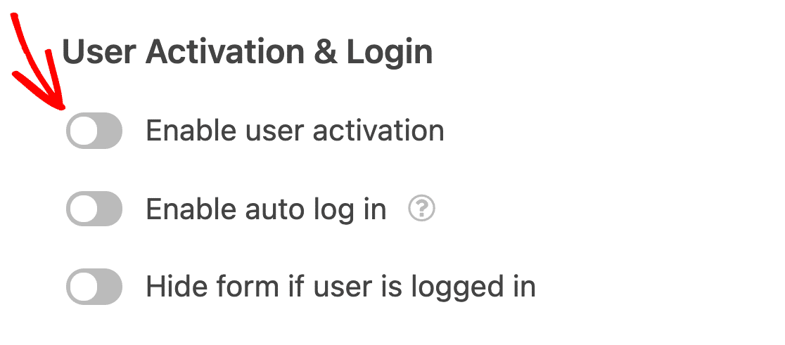 enable user registration 