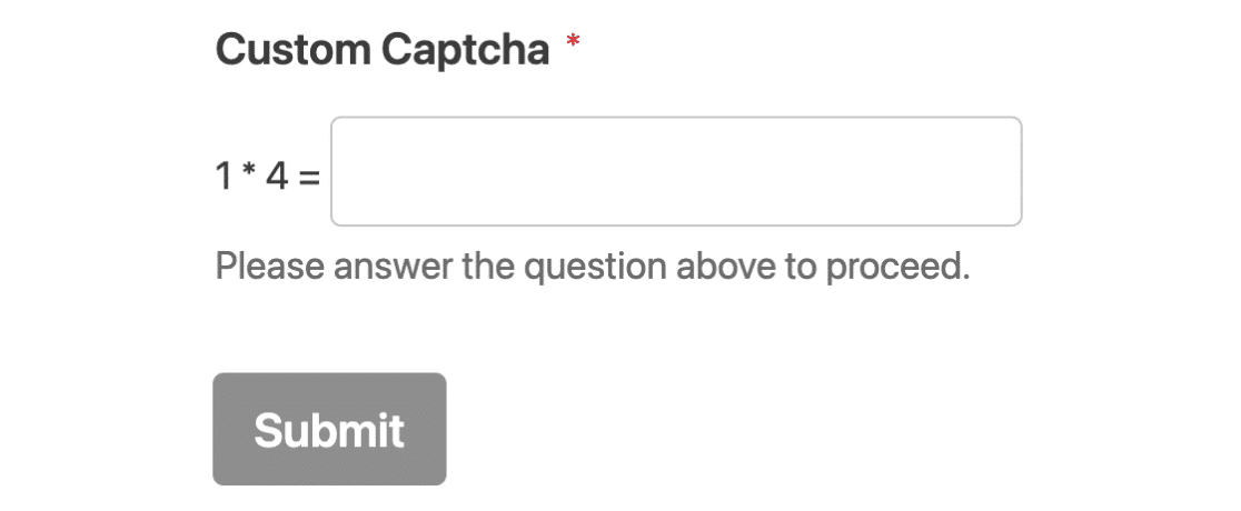 custom captcha math quiz