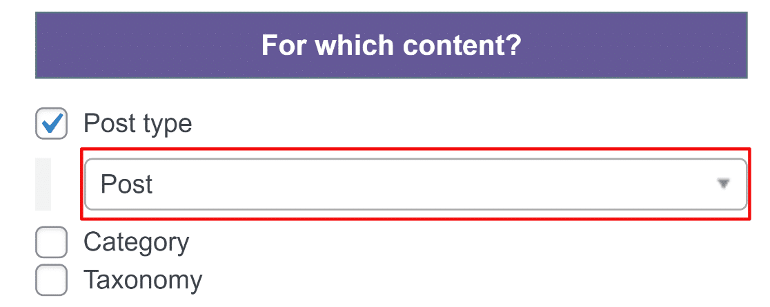 publishpress settings type of content