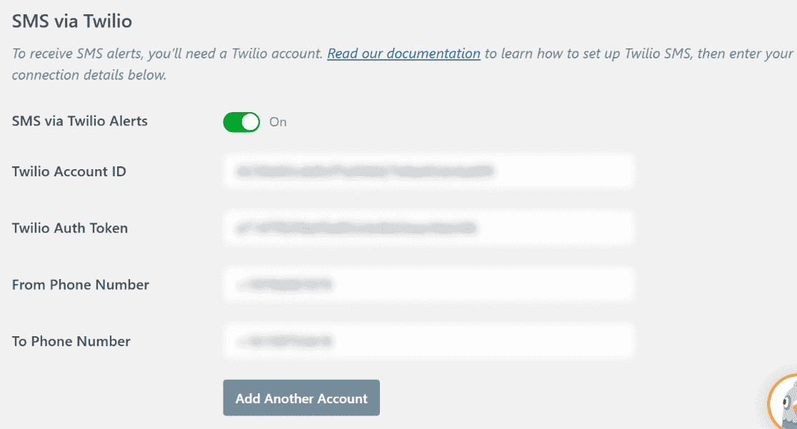 Twilio settings for wp mail smtp