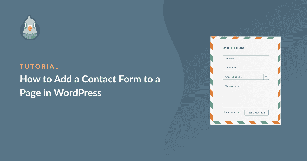 Comment ajouter un formulaire de contact à une page dans WordPress
