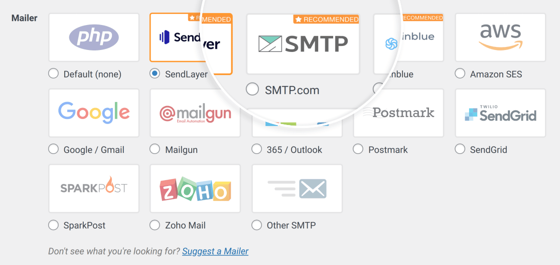 Select SMTP Mailer
