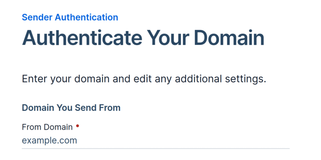 sendgrid-authenticate-from-domain - WP Mail SMTP Entering a domain for SendGrid authentication