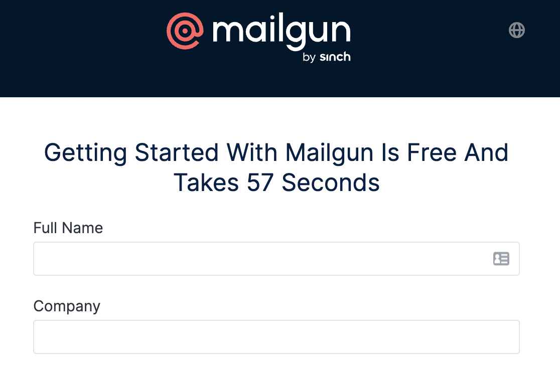 Sign up for a Mailgun account
