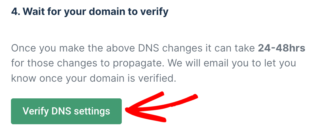 Verify DNS settings