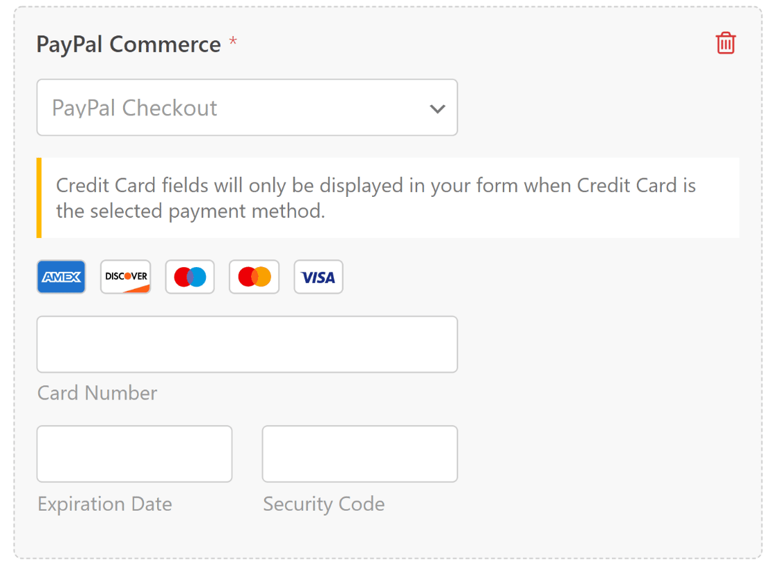 paypal commerce cards