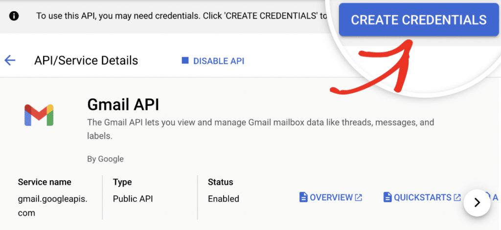 create-credentials - WP Mail SMTP Create Google API Credentials