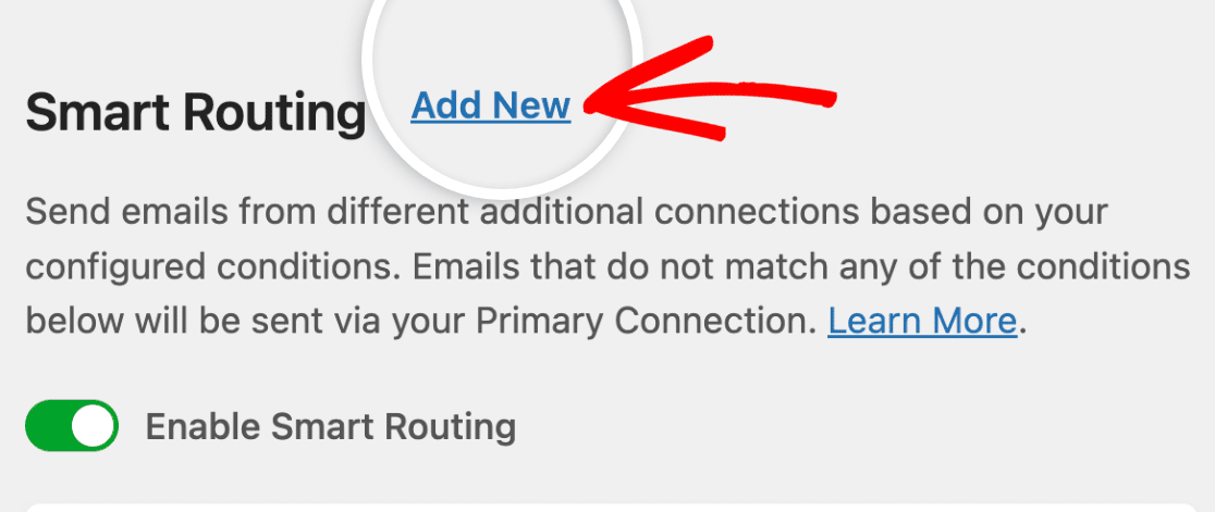 add new smart routing condition