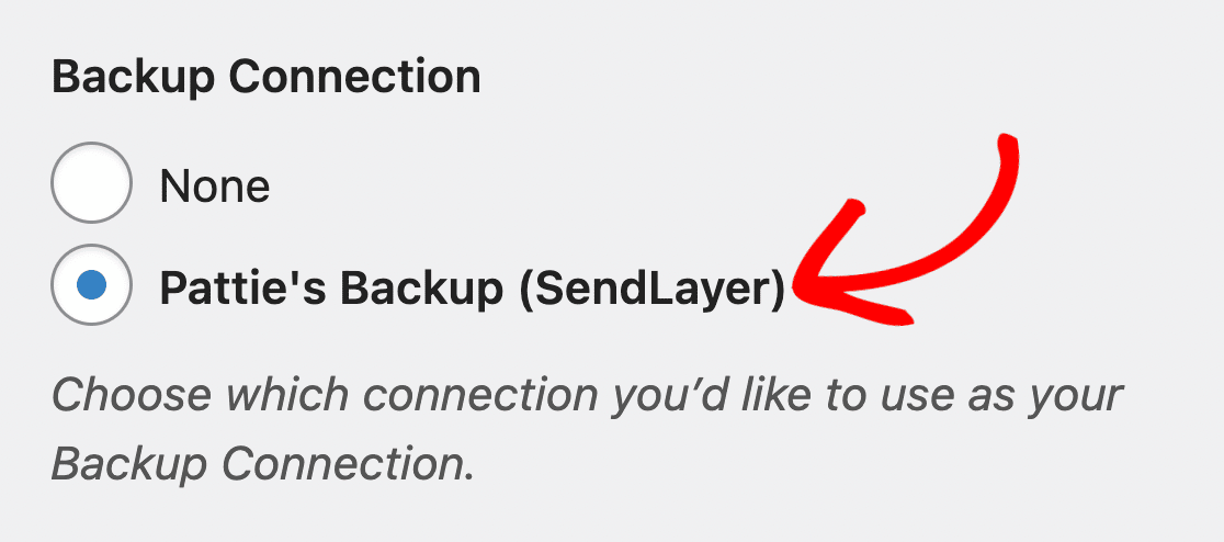 Choose a backup connection