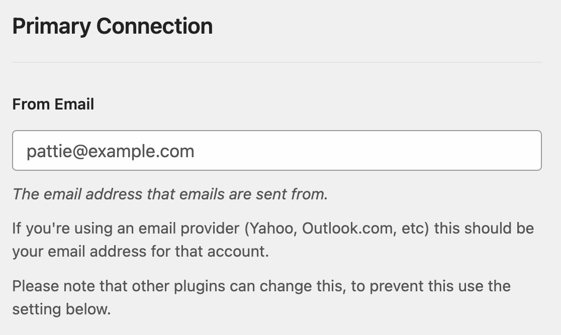 configure from email