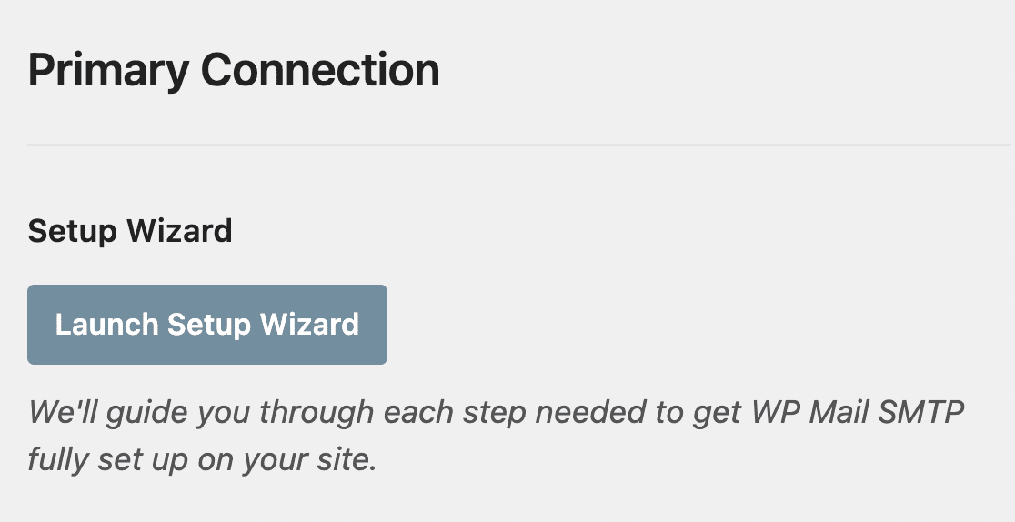 Primary Connection Settings in WP Mail SMTP
