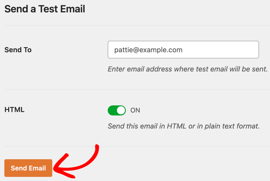 Click send email button