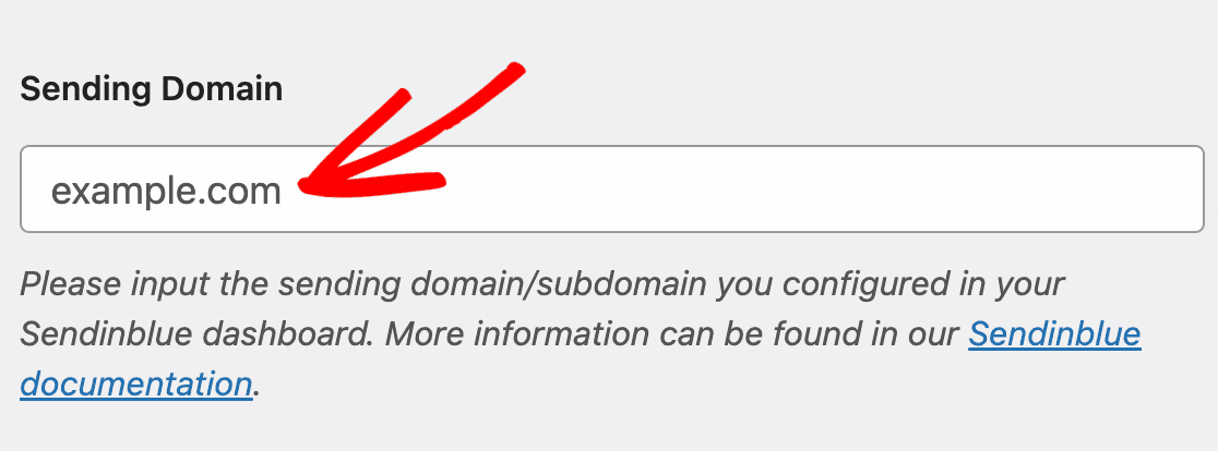 Sending domain