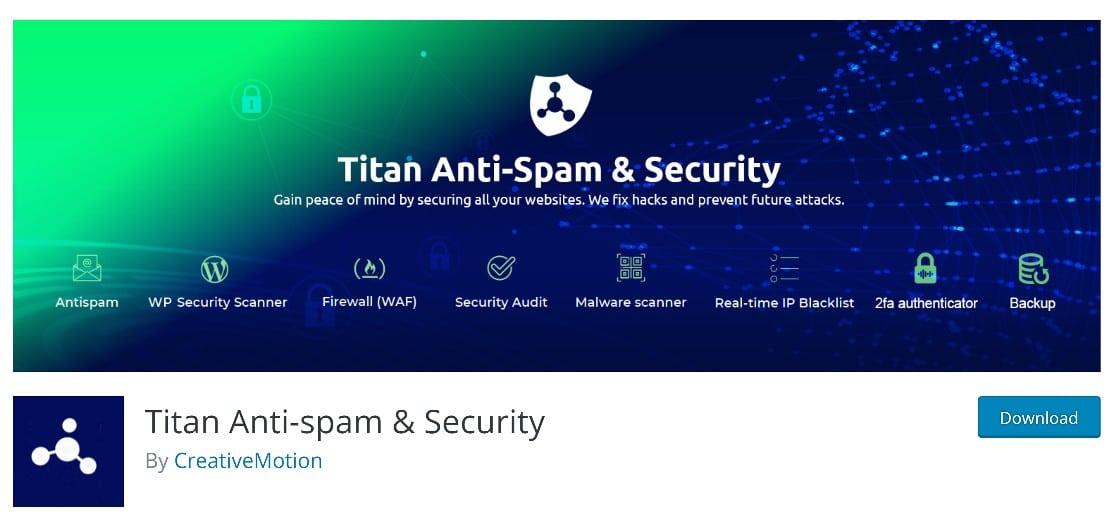Titan Anti Spam homepage