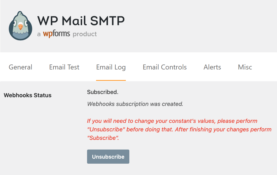 Updating Constants in WP Mail SMTP settings