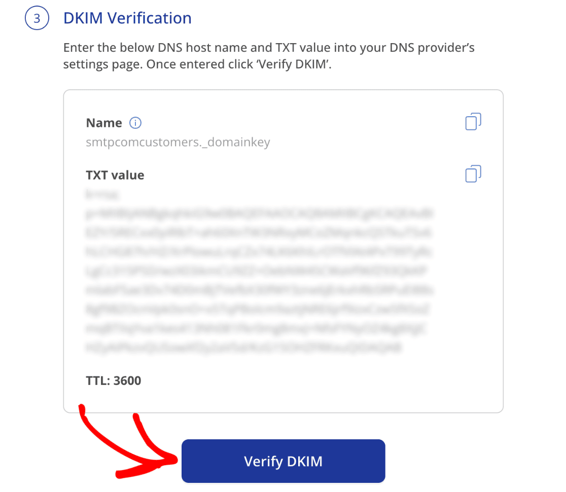 Verify DKIM record