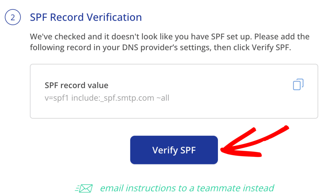 Verify SPF record
