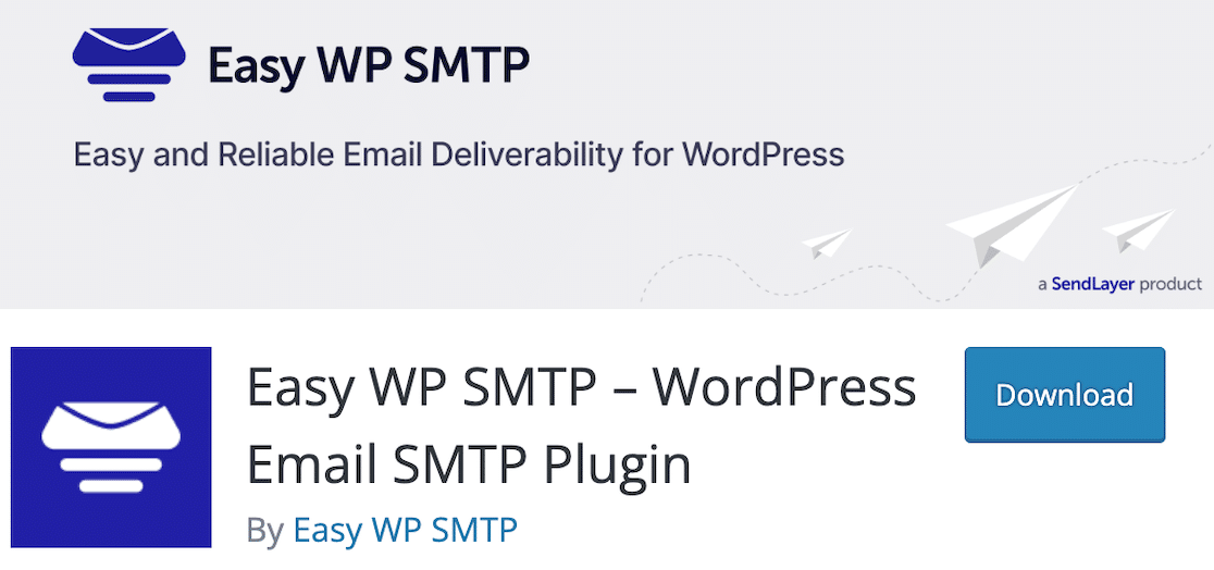 The Easy WP SMTP page on WordPress