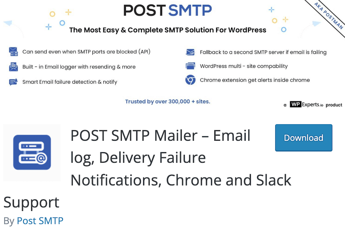 The Post SMTP WordPress page