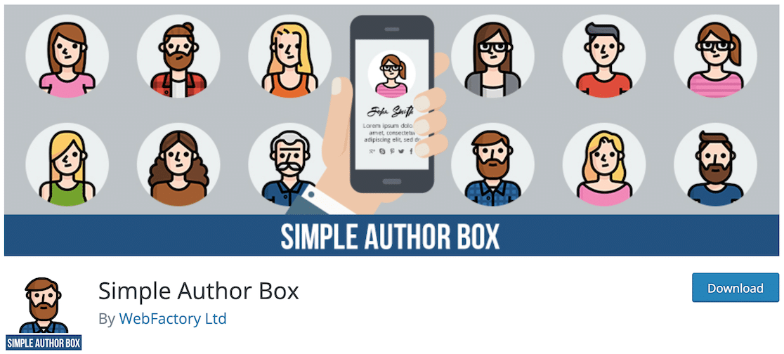 The Simple Author Box page on WordPress