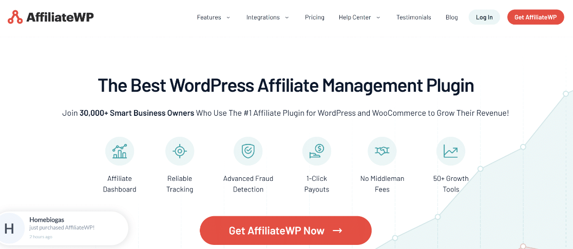 Navigating the AffiliateWP homepage