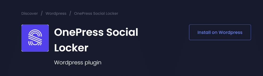 OnePress Social Locker banner image