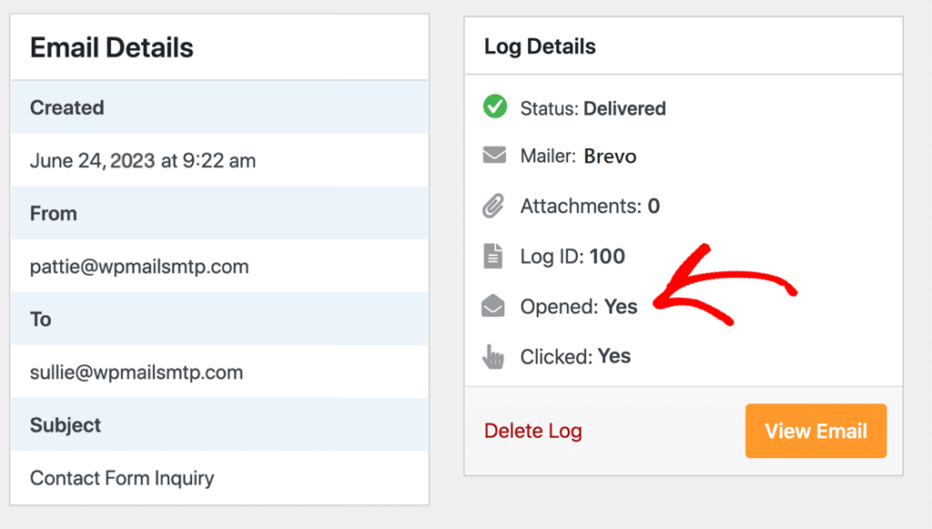 WordPress email log opened and clicked - WP Mail SMTP WordPress email log opened and clicked