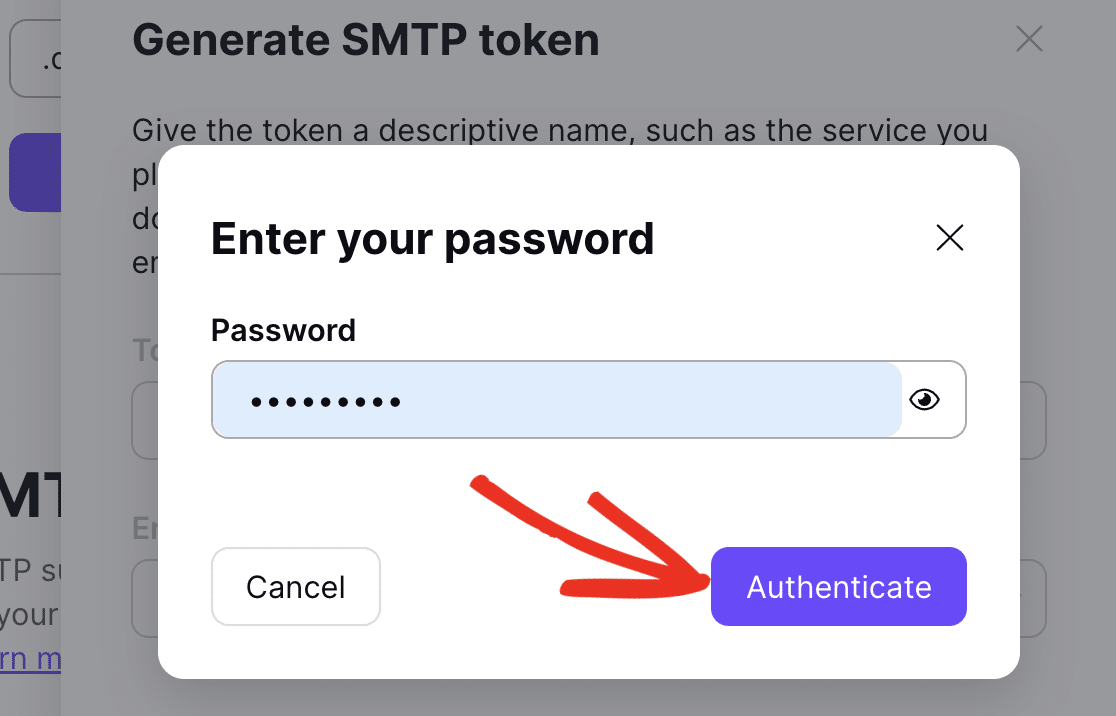 Enter password to authenticate