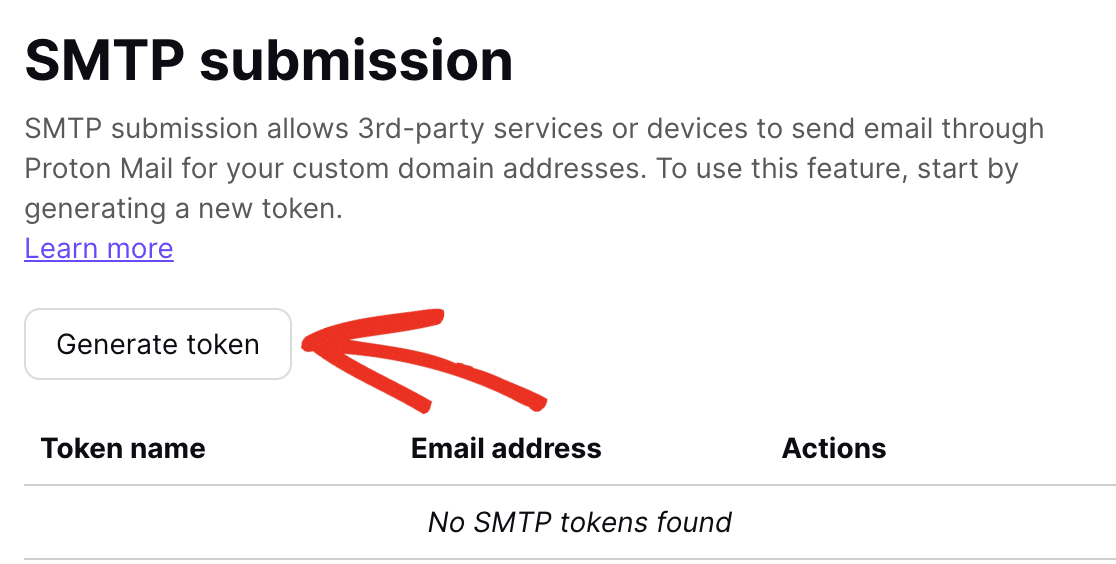 Generate token