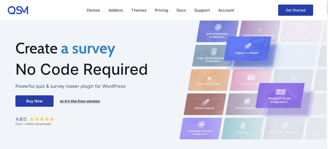 Quiz and Survey Master plugin homepage