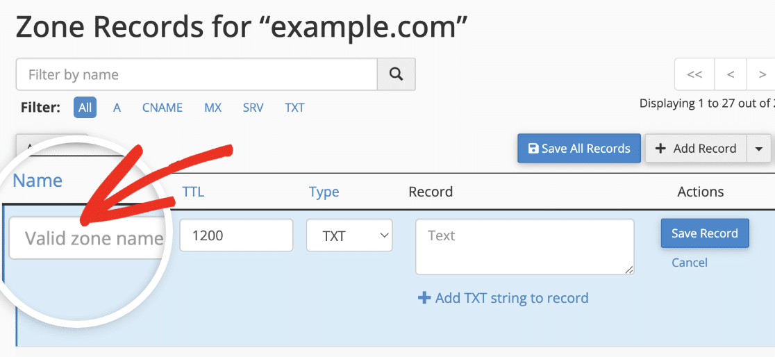 Enter DNS Hostname