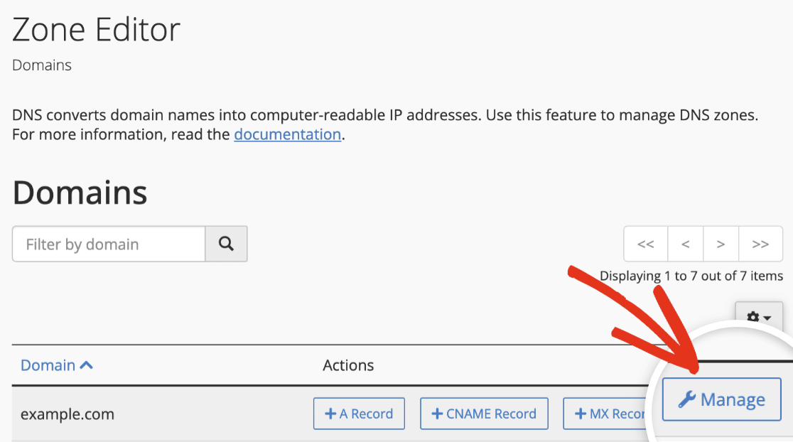 Manage DNS records