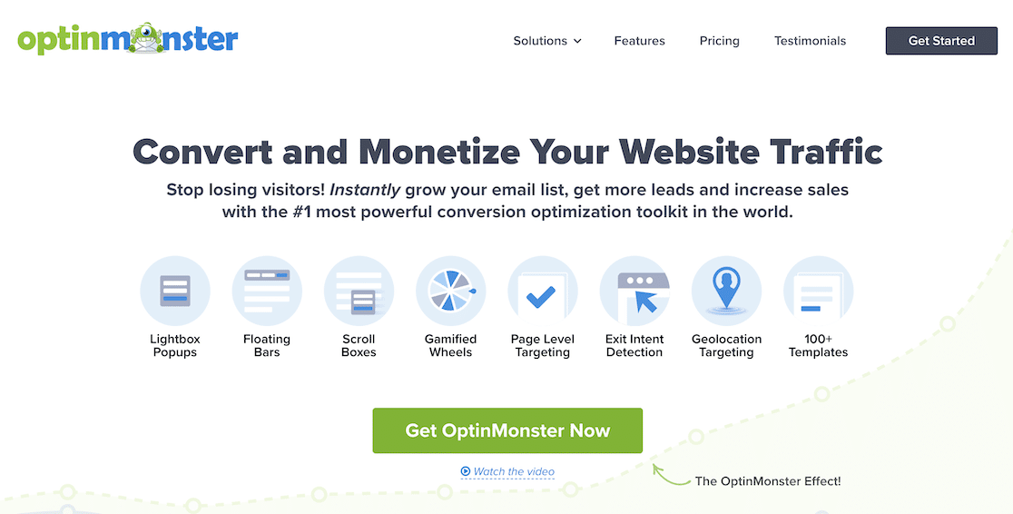 The OptinMonster homepage