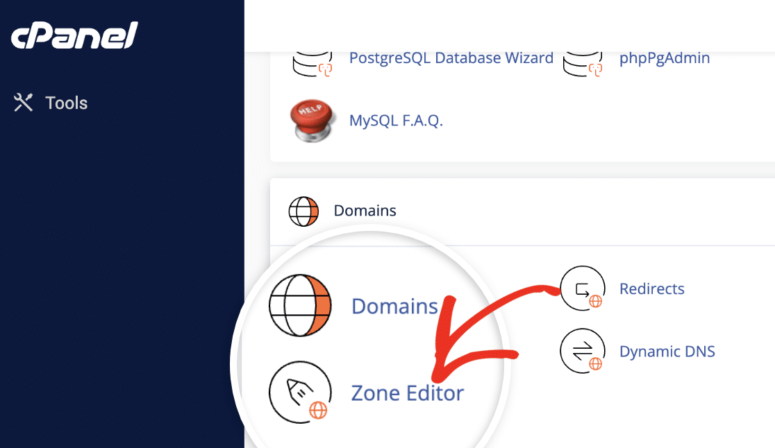 Select zone editor