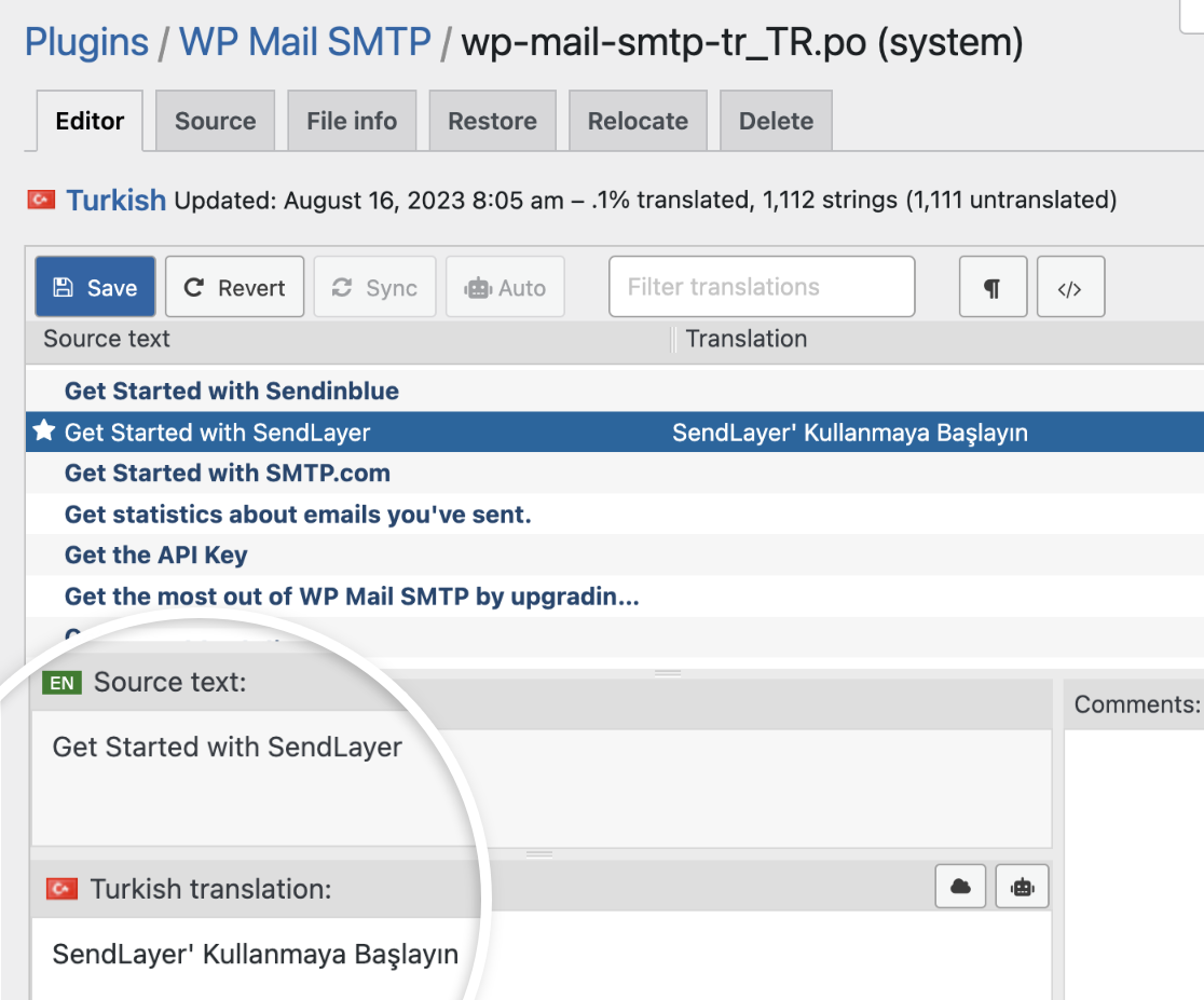 Translating WP Mail SMTP strings