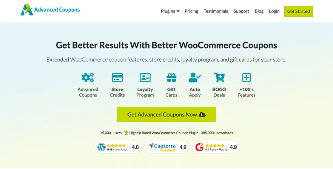 Navigating the Advanced Coupons homepage